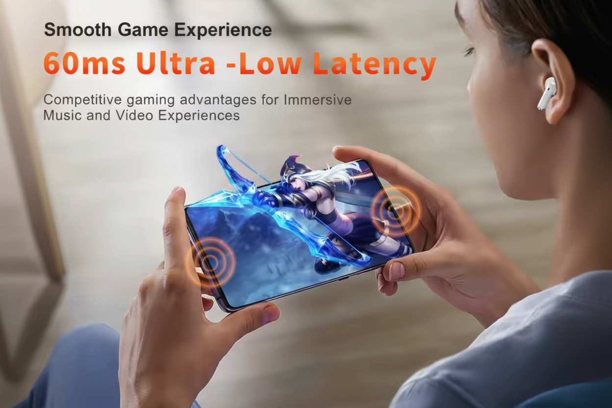 Wireless Earphones QERE E28 NEW TWS Bluetooth 5.3 HD Microphone HIFI Headphone 13mm Driver Low Latency gaming waterproof Earbud