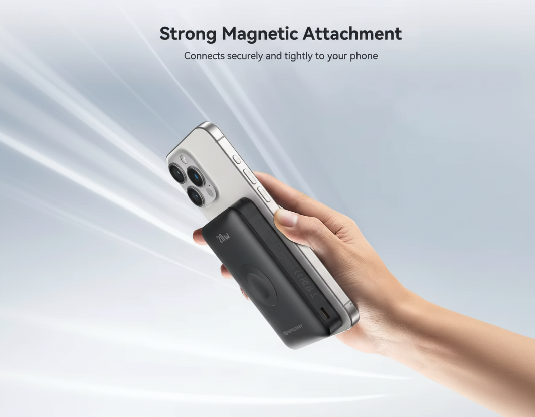 NEWDERY10000mAh Magnetic Wireless Power Bank for Apple Watch /9/8/7/6/5/4/Ultra 2 iWatch Battery Pack For iPhone 16/15,Galaxy