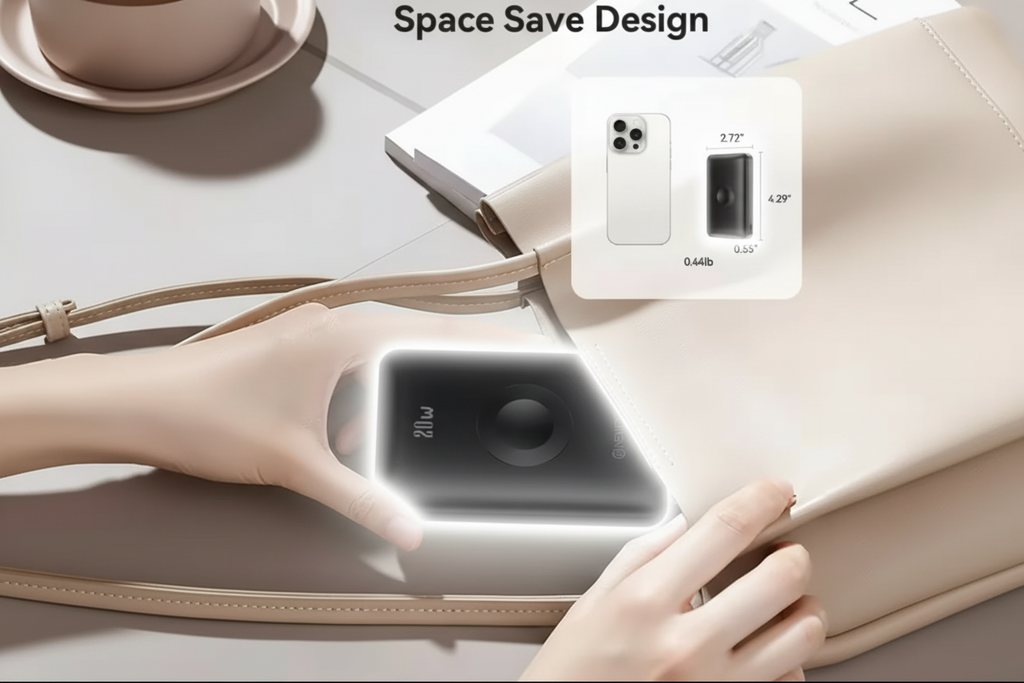 NEWDERY10000mAh Magnetic Wireless Power Bank for Apple Watch /9/8/7/6/5/4/Ultra 2 iWatch Battery Pack For iPhone 16/15,Galaxy