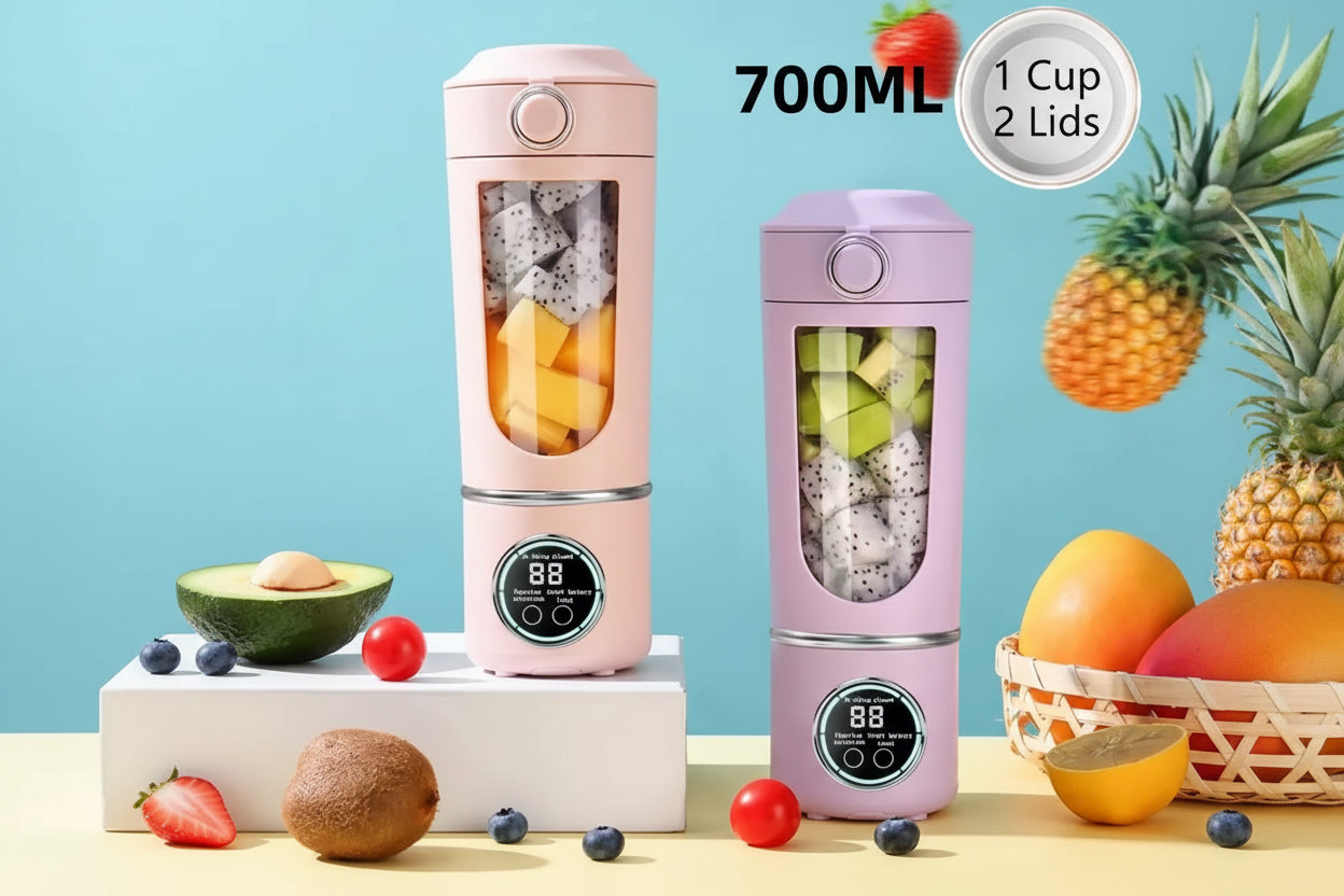 New Portable Juice Maker Blender for Shakes Smoothies 700ML Multiple Colors 12-Blades Fast Mixing 2 In 1 Blender Bottle Juicer