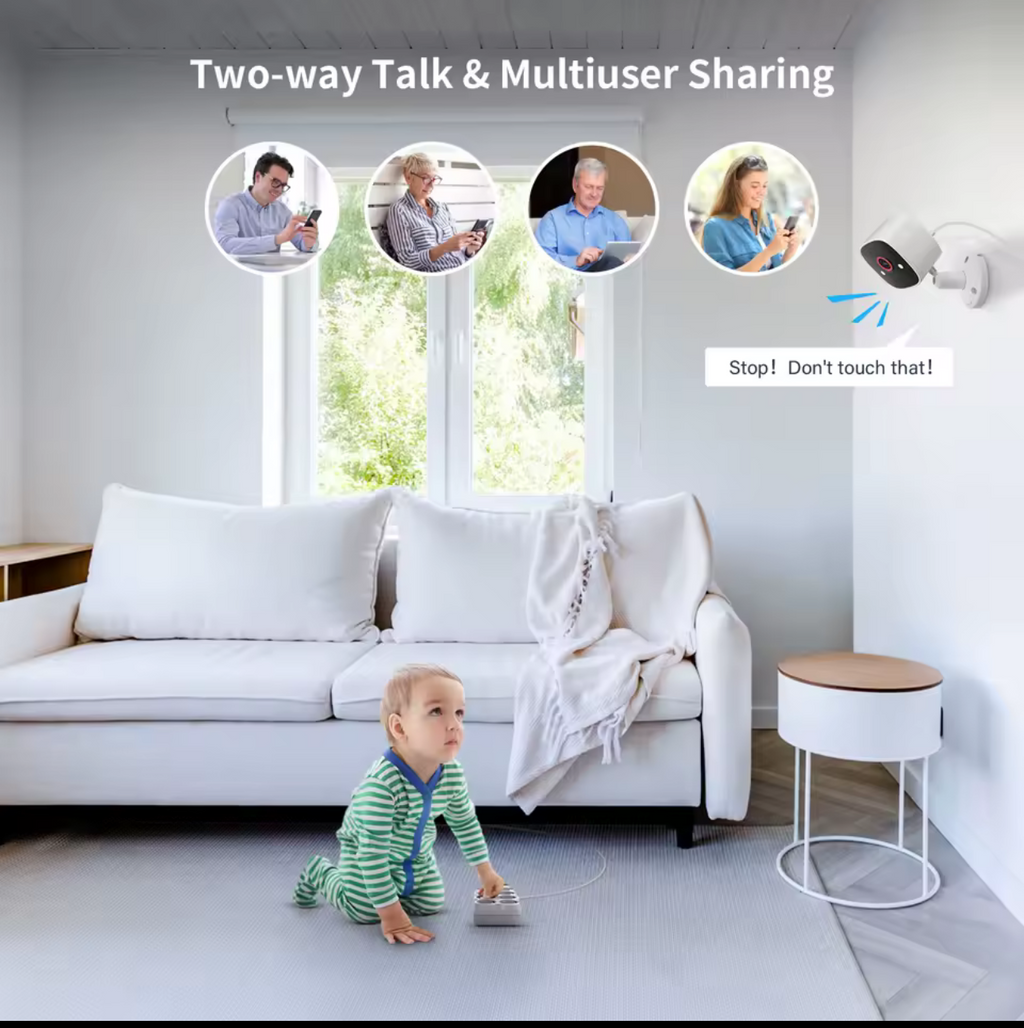 Jennov Outdoor/Indoor Security Cameras 5Ghz/2.4Ghz, 2K HD Wireless WiFi/Pet Dog Cat Baby Monitor Camera for Home Security IP66